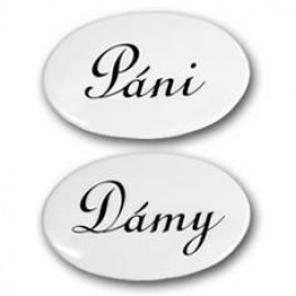 Znak PÁNOVÉ a DÁMY Elegant bílý