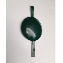 Klobouček na plotové trubky s navařeným plíškem D9,5cm zelený