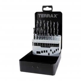Vrtáky do kovu HSS-R sada 19 dílů Terrax