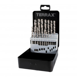 Vrtáky do kovu HSS-G sada 19 dílů Terrax
