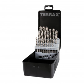 Vrtáky do kovu HSS-G sada 25 dílů Terrax