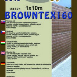 Síť stínící Browntex 1x10m hnědá