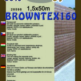 Síť stínící Browntex 1,5x50m hnědá