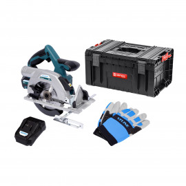 Aku kotoučová pila bezuhlíková 165mm 18V + baterie 5Ah + nabíječka 3.5A + box