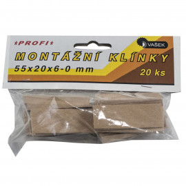 Klínky podlahové 55x20x6-0 balení 20ks 