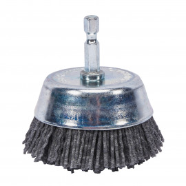 XTLINE Kartáč nylonový hrnkový, šestihranná stopka | 63 mm zr. 80