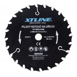 XTLINE Kotouč pilový s SK plátky - kombinovaný | 160x1,0x16/24 zubů