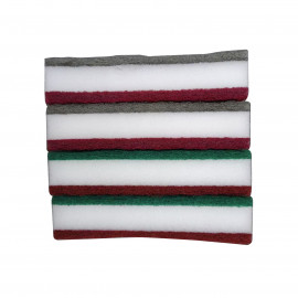 Brusná houba měkká 1bal/4ks | 150x100x30 mm, zr. 80/120/240