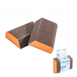 Brusná houba tuhá zkosená | 100x70x25 mm, zr. 80