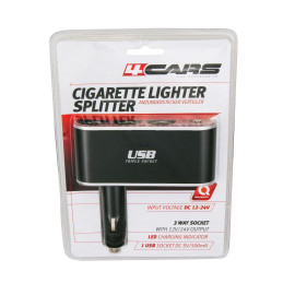 Roztrojka zapalovače s USB2 12/24V