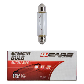 Autožárovka SW8,5 10W 12V 11x41 10ks