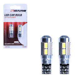 Autožárovka T10 9SMD HQ sada CAMPUS 5730 bílá