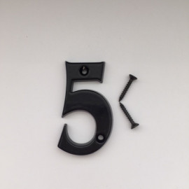 Interiérové číslo 5 černé 50mm