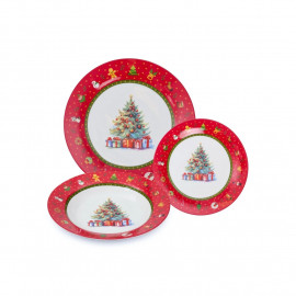 Sada vánočních talířů 18-dílná